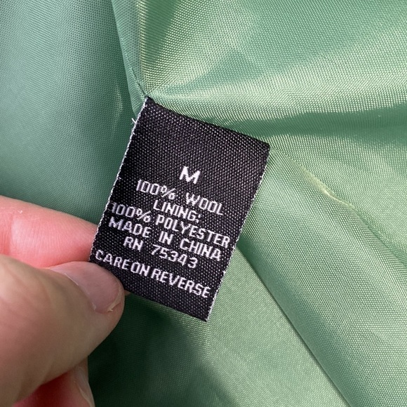 Alexander Bartlett Green Wool Open Front Blazer Sweater Medium - Picture 4 of 7